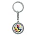 Autism Awareness Diversity Puzzle Pieces Spinning Round Chrome Plated Metal Keychain Key Chain Ring