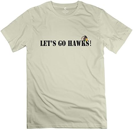 C-DIY Men's Tshirt Colors Chicago Blackhawks Lets Go XXL Natural