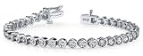 41dTe81DI7L. SL160  14k White & Yellow Gold, Half Moon Link Diamond Tennis Bracelet, 4.94 ct. (Color: GH, Clarity: SI1) Reviews
