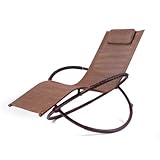 Delano Orbital Lounger with Sunbrella Fabric (Espresso) (36H x 31W x 71L)