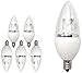 TCP 15W Equivalent LED Decorative Torpedo Candelabra Base Light Bulbs, Non-Dimmable, Soft White (6 Pack)
