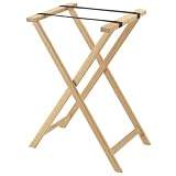 Aarco TS-3 Folding Wood Tray Stand - Dark