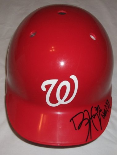 Bryce Harper Autographed Washington Nationals Logo Batting Helmet W/PROOF, Picture of Bryce Signing For Us