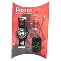 Pirate Black Strap Watch & Pendant Set