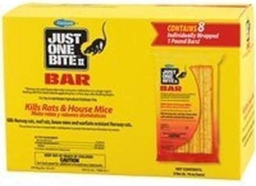 New Case of (8) 16oz Bars Just One Bite Ii Rat Mouse Bait Killer #9997651 Sale