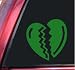 Broken Heart Vinyl Decal Sticker - Green