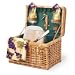 Picnic Time Napa 11.75in. Willow Basket w/ Wine & Cheese Service For 2 (Hunter Green)