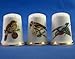 Porcelain China Collectable Thimbles - Set of Three British Birds