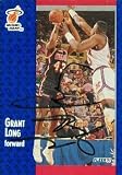 Grant Long Autographed/Hand Signed Basketball card (Miami Heat) 1991 Fleer #109