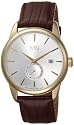 ESQ by Movado Men's 07301372 Chronicle Brown Leather Strap White Round Dial Watch