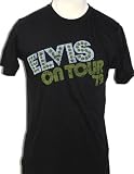 Elvis Presley 1972 US Concert Tour Men's Black Vintage T-shirt