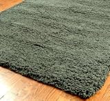 5 x 8 Rectangular Safavieh SG140G-5 Charcoal Color Hand Tufted Chinese "Shag Collection" Rug
