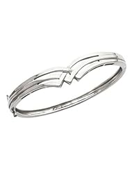 Hinged Bangle Bracelet in 14k White Gold