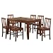 Walker Edison 7-Piece Solid Wood Dining Set, Brown