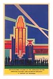 Art Deco Entrance, Chicago World's Fair Premium Poster Print, 16x24