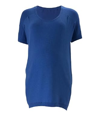 Maternity Blue Short Sleeve Bat Wing Jumper