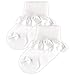 Luvable Friends 2-Pack Satin Ruffle Baby Socks, White, 0-6 months