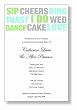 Printable Wedding Words Cards - 20 Cards with Envelopes