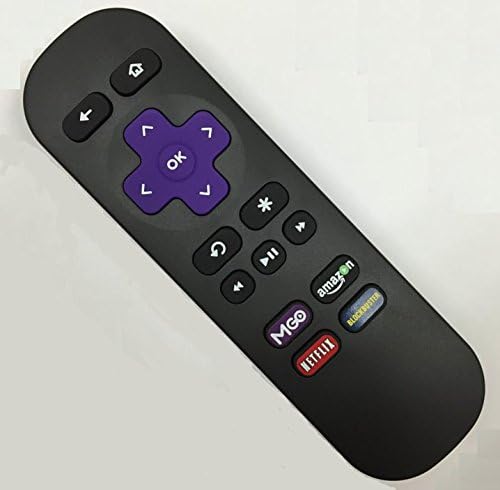 New Roku Lost Replacement Remote Control for Roku 1 (LT, HD), Roku 2 (XD, XS), and Roku 3 with Instant Replay and Shortcut Channel Buttons (M-go, Amazon, Nexflix, Blockbuster), 3 Month US Warranty