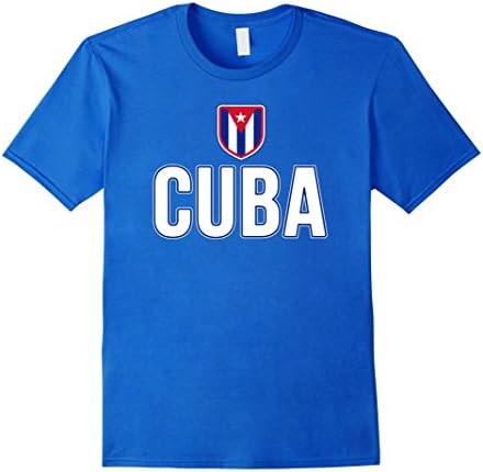 Men's CUBA T-shirt 2016 National Tee Cuban Flag Men Women Kid Medium Royal Blue