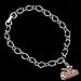 Baltimore Orioles Ladies Silver-Tone Charm Bracelet