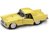 Yat Ming Scale 1:18 - 1955 ford Thunderbird with Removable Hard Top, Yellow