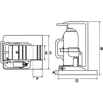 レバー回転爪つきジャッキ MG-50