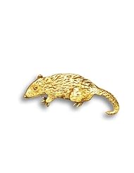 14k Gold Possum Pin by The Magic Zoo