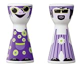 Review Ritzenhoff Tableware  / Salt and Pepper Shaker Set, Mr Salt n Mrs Pepper, Purple Couple, Porcelain Shakers in Cute Gift Box