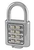 Ultra Hardware 55044 35 Millimeter Heavy Duty Push Button Combination Padlock, 4 Digit Locking Mechanism, Chrome
