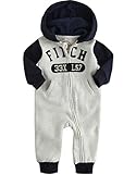 [Vaenait Baby] 6-24ヶ月 ベビー服長袖ロンパース カバーオール 男の子フリース フード付き　 33X-Navy 12-18M