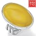 PalmBeach Jewelry Yellow Jade Sterling Silver Ring, Sizes 7-12