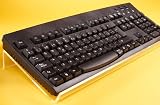 Viziflex Angled Keyboard Stand - Tilted Stand for Easy Ergonomic (Ergo) Typing - Angled, clear and sturdy. Fits All Standard Keyboards, Including Big Keys or Large Print Keyboards - Size: 17" wide x 6" deep - Does Not Include Keyboard