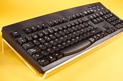 Viziflex Angled Keyboard Stand - Tilted Stand for Easy Ergonomic (Ergo) Typing - Angled, clear and sturdy. Fits All Standard Keyboards, Including Big Keys or Large Print Keyboards - Size: 17" wide x 6" deep - Does Not Include Keyboard