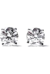 1/3 Ct Round Cut 14K White Gold Diamond Stud Earrings