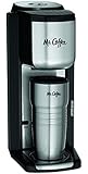 Mr. Coffee BVMC-SCGB200 Single Cup Coffeemaker with Built-In Grinder, Black
