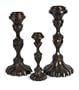 Set of 3 Timeless Candle Holders with Scalloped Bases