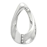 14K White Gold Diamond Pendant/Slide - 0.05 Ct.