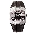 Police - PX10971N4 -Montre Homme Acier - Quartz Analogique - Fond Noir - Dateur - Bracelet Cuir Noir