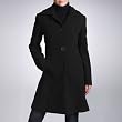 BGSD Women's Club Collar Wool Blend Walking Coat