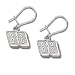 Dale Earnhardt Jr #88 SMALL 3/8 Sterling Silver DANGLE EARRINGS
