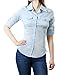 Fandsway Womens Office to Casual Button Down Shirt with Roll-up Sleeve