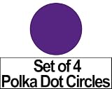 Set of 4 7 Purple Circles Polka Dots Vinyl Wall Graphic Decals Stickers Set of 4 - 7