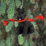 Schnauzer Miniature Dog Ornament - Uncropped - Black