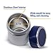 Stainless Steel Insulated Food Lunch Jar, Wide Mouth, Vacuum Keeps Food Hot or Cold, Blue, 400ml