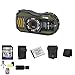 Pentax Optio WG-3 16MP Waterproof Digital Camera with GPS (Green) + 16GB SDHC Class 10 Memory Card + Extra LI-50B Battery + External Rapid Charger + Carrying Case + Memory Wallet + Table Top Tripod, Lens Cleaning Kit, LCD Protector + USB SDHC Reader