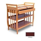 Angel Line Flat Slat Sleigh Changer w Drawer by