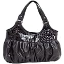 Parinda Alyssa Croco Embossed Faux Leather Large Handbag