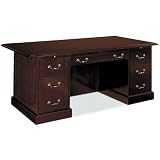 HON Double Pedestal Desk, 72x36x29-1/2, Mahogany.
