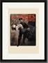 Black Framed/Matted Print 17x23, Les Apaches de Paris